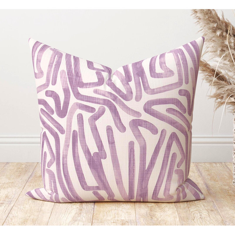 Housse de coussin en coton lavande, Square 17"