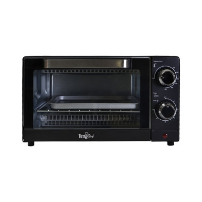 Total Chef Toaster Oven, Pizza Maker, 4 Slice Capacity Compact Oven