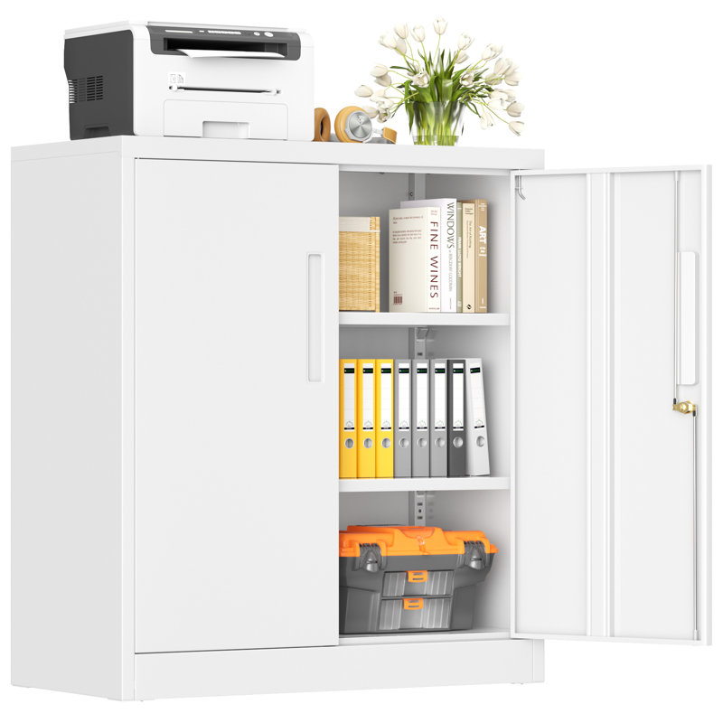 Iaconetti 32'' Wide 2 - Shelf Storage Cabinet, White