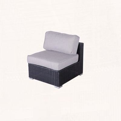 Set of 2 Armless Outdoor Wicker Chairs