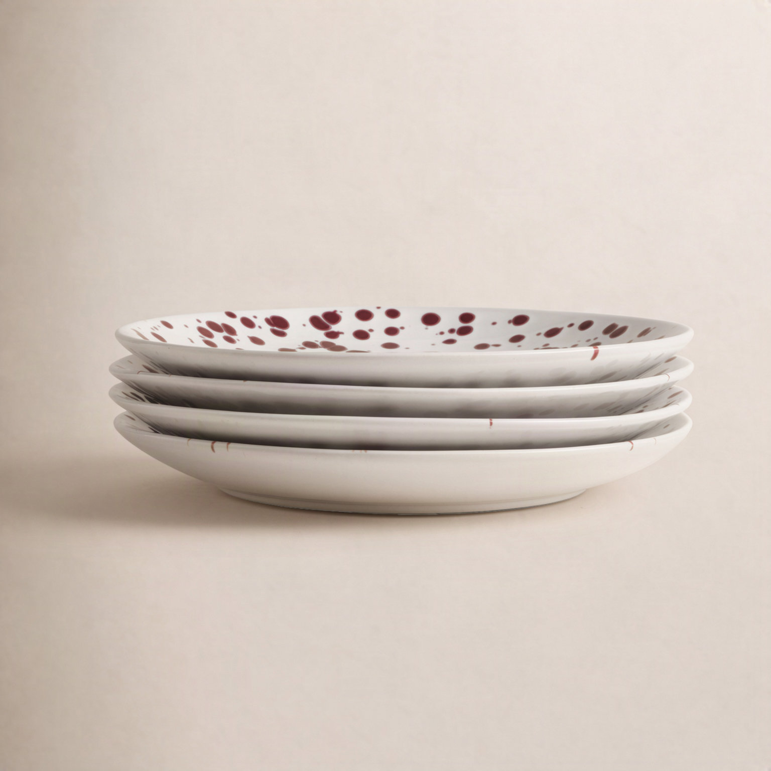 Splatter 8" Salad Plate, Red