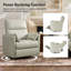 Fauteuil inclinable électrique en cuir véritable avec charge USB Canton-1158038290