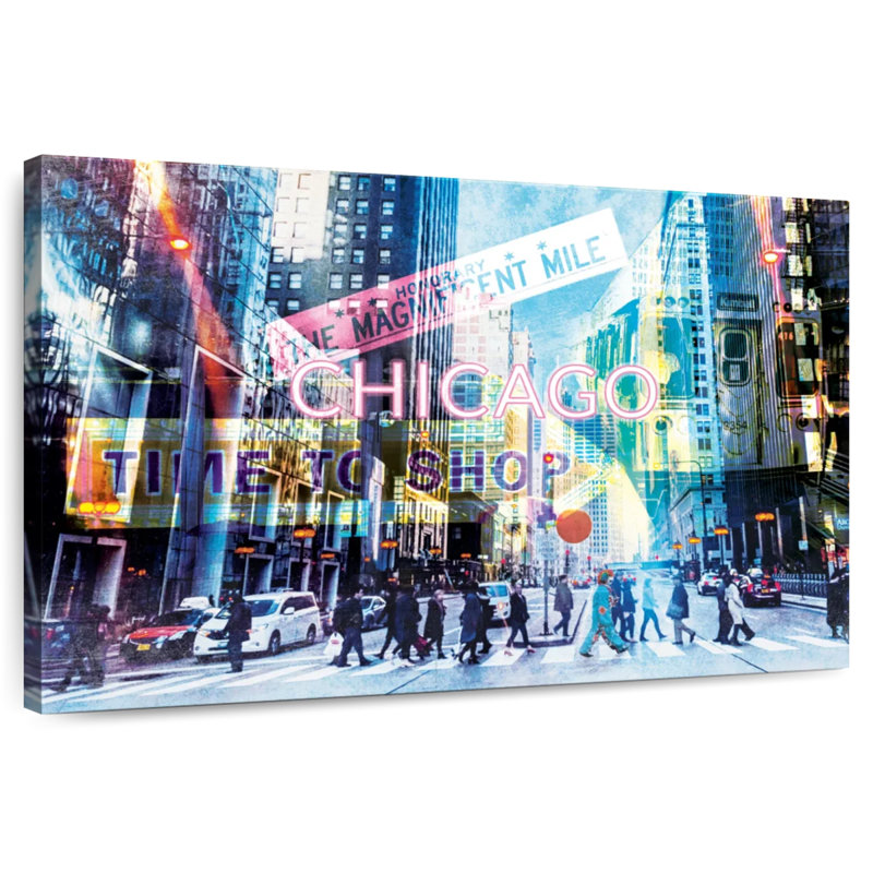 Nicci Chicago City Bustle Grunge, H 30 po x l 45 po