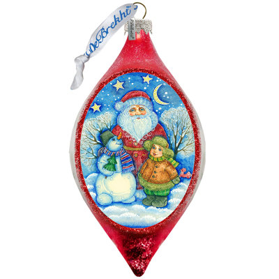 Collection de splendor de décoration en verre bonhomme de neige amis faîteau