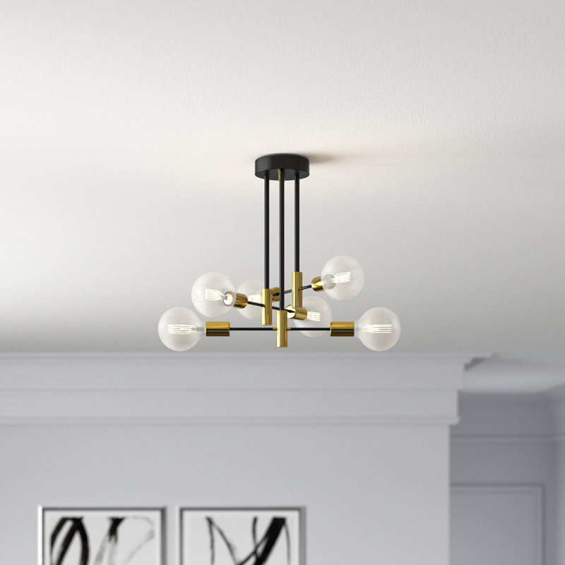 Plafonnier semi-encastré 6 lumières 12,8 po Rensselear