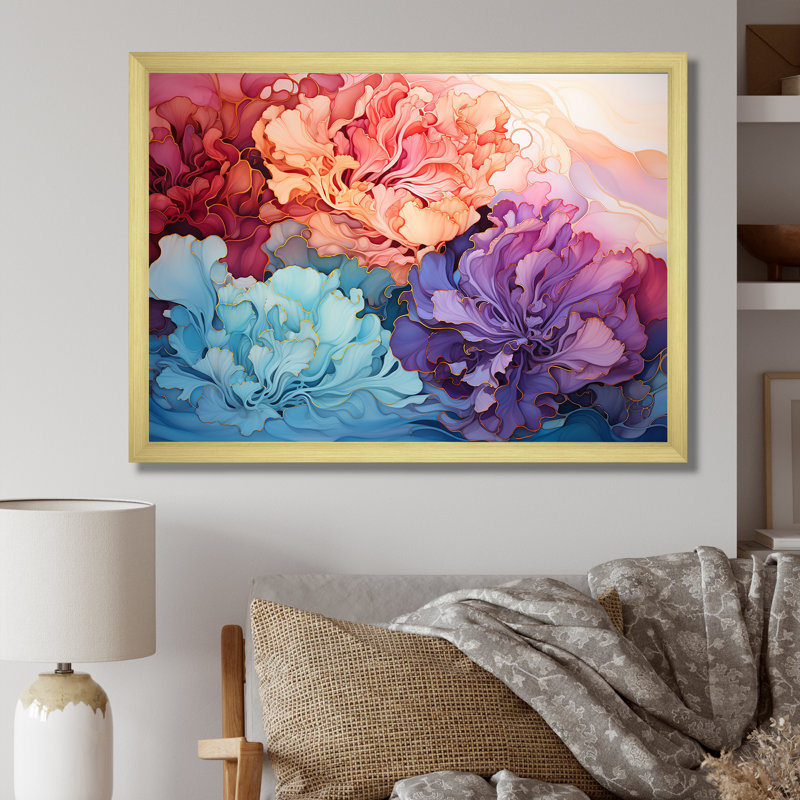 «Colorful Heavenly Horizons» sur impression sur toile, Black Picture Framed, H 24 po x l 32 po