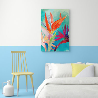 Vivid Birds Of Paradise I by Jennifer Paxton Parker - Wrapped Canvas Painting