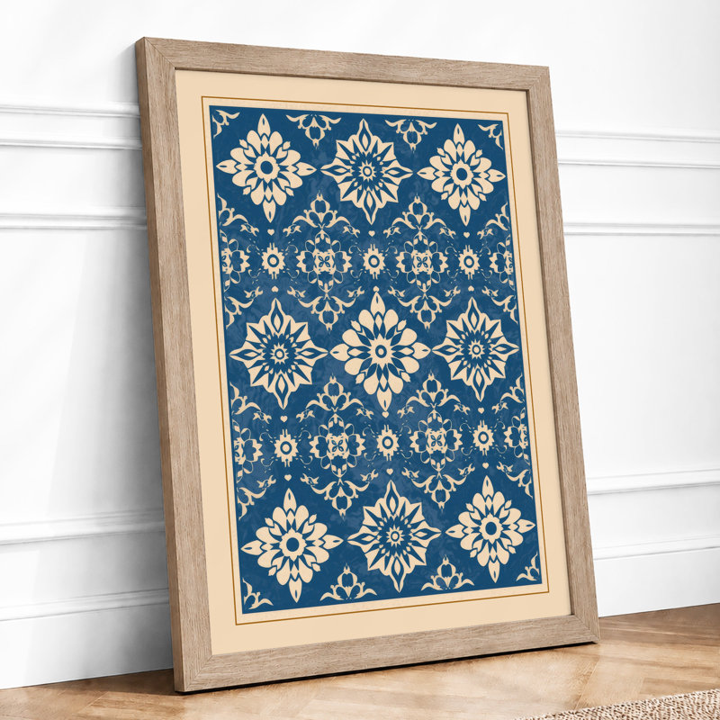 Ornamental Geometry Geometric - Framed Print, Oak, A3 - 42.0 x 29.7 cm