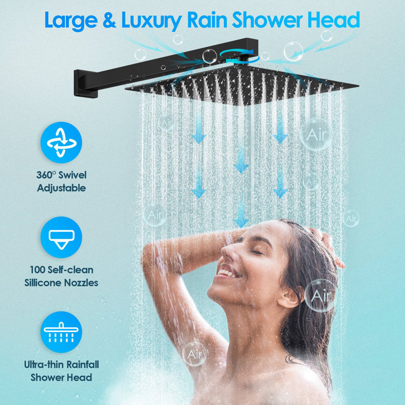Système de douche complet avec valve brute
