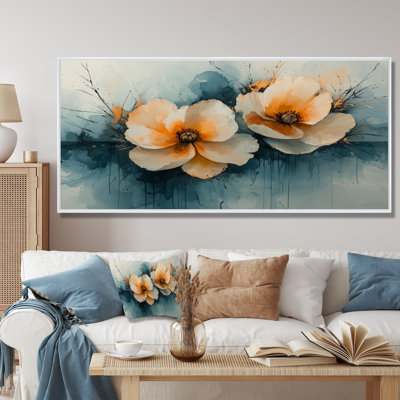 Abstrait aquarelle de pivoines dans la brise I - pivoines, impressions sur toile
