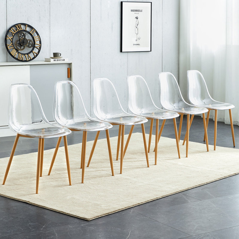 Chaise d'appoint Seaneen, Clair, Argent argent, Ensemble de 6