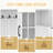Multifunctional Left-Right Combination Hall Cabinet (Can Be Used Separately) With Storage And 4 Hooks, Storage Cabinet/ Hall Tree 2 In 1 For Living Room-482209849
