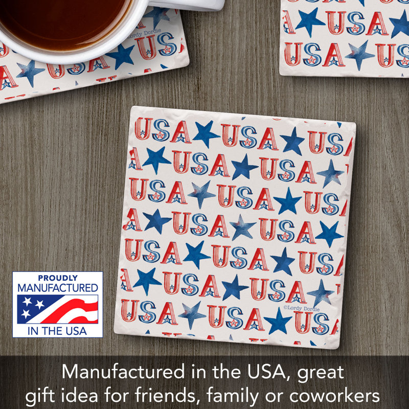 Sous-verre à carreaux simple USA Créez votre propre collection