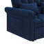 Canapé-lit avec causeuse Loveseat, dossier réglable bleu