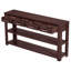 Console en bois Yola avec 4 tiroirs et 2 tablettes ouvertes
