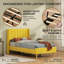 Base de lit tapissier avec tête de lit à oreilles Deeb-609195246-609195244