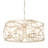 6 - Light Steel Dimmable Lantern Drum Chandelier - Antique Ivory-273921467