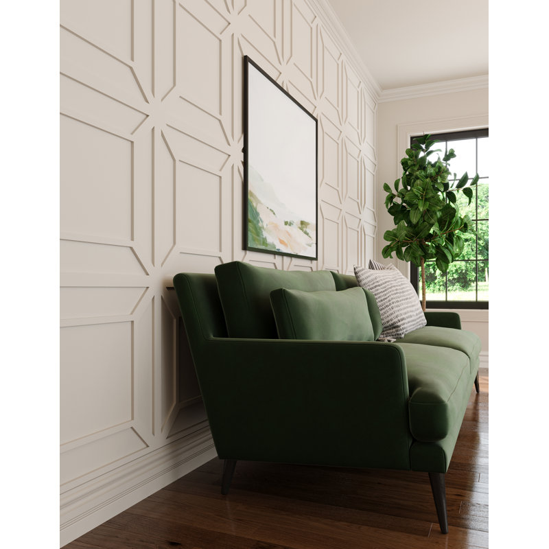 Unfinished White Polyurethane Square Accent Wall Panels