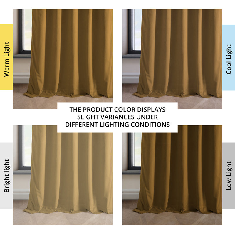 Loria Plush Velvet 100% Blackout Curtains For Bedroom, Living Room - Single Panel, Misty White, 50" W x 120" L
