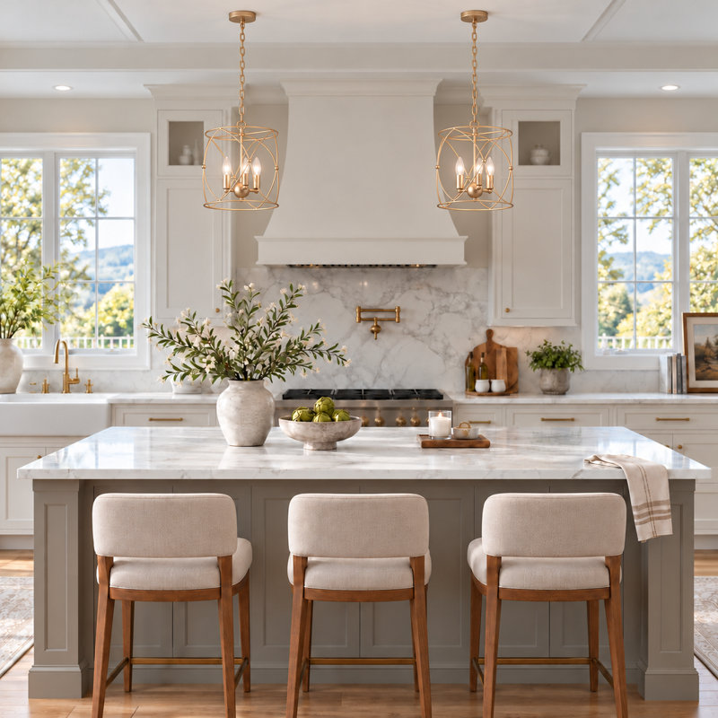 Aldrich 3- Light Dimmable Lantern Pendant Light