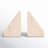 Elegant Travertine Stone Triangle Bookends, Tan Color, Perfect for Home Decor and Organization, Set