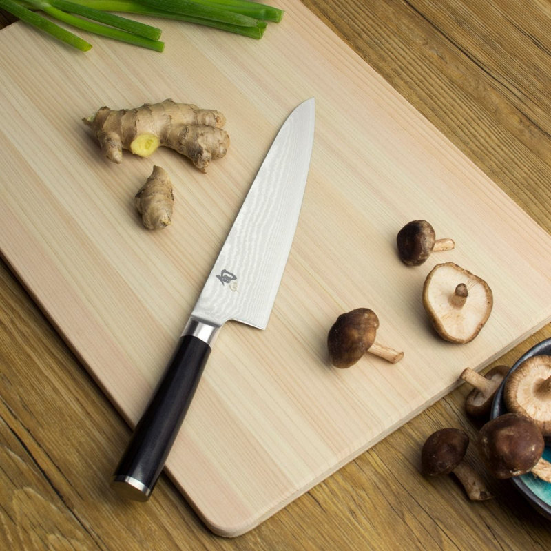 Classic 7'' Japanese Chef's Knife with Ebony Pakkawood Handle
