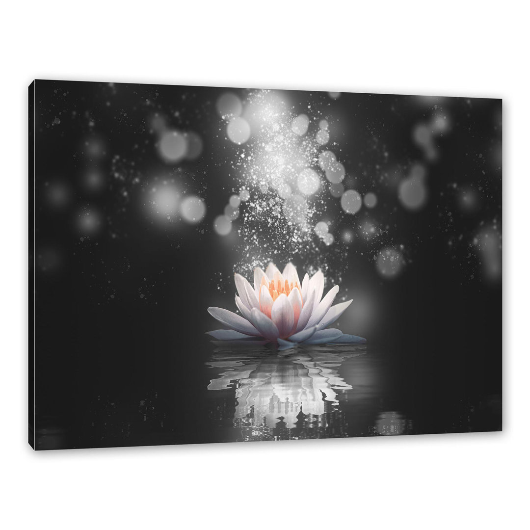 Leinwandbild Magic Lotus Blossom mit Glitter Dust