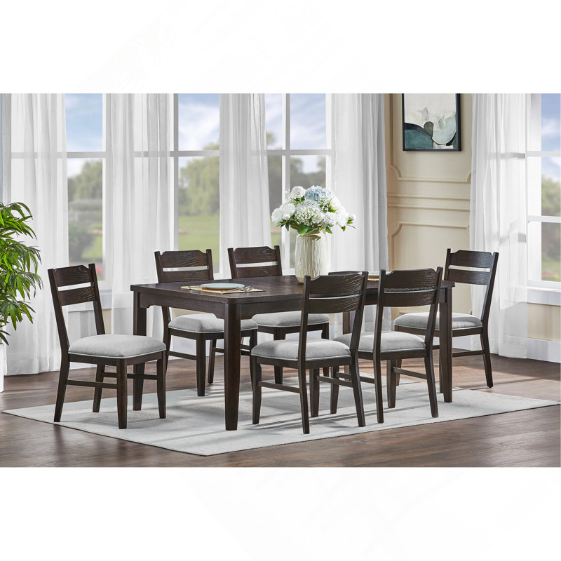 Meuble de salle à manger 7 pièces 7pc, 7 pièces : table, 6 chaises
