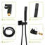 Douche de plafond double - Kit de montage pour robinet de finition bronze huilé en acier inoxydable