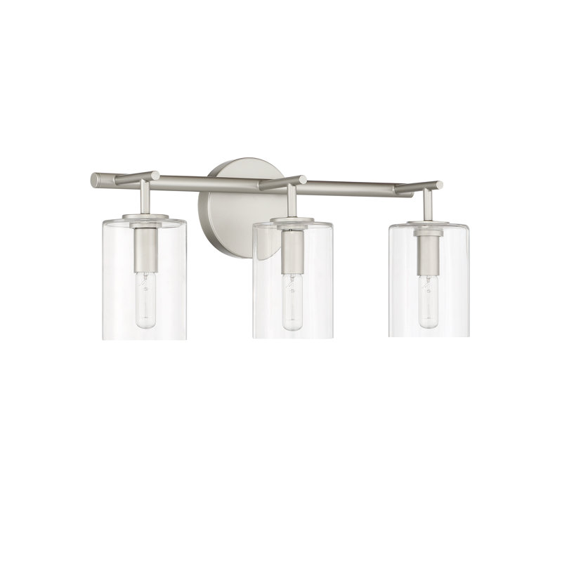 Éclairage pour meuble-lavabo 3 lumières Julessa, Nickel satiné