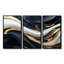 Captivating Gold and Black Marble II - Ensemble de décorations murales vagues abstraites modernes-107213282-107213274