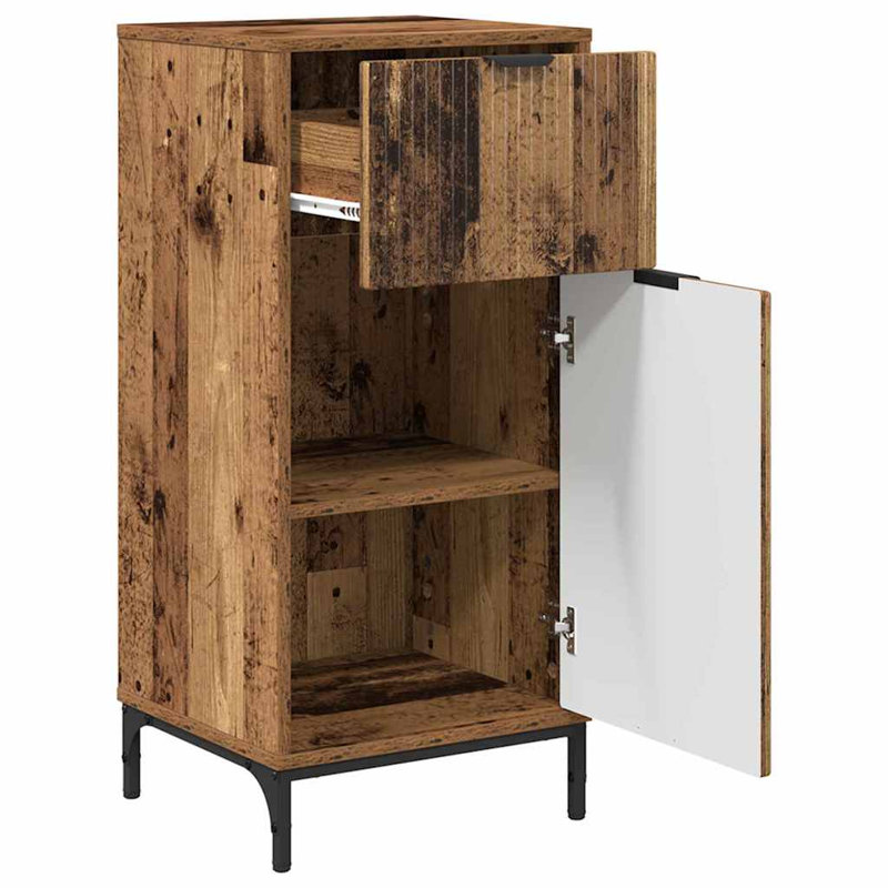 Wall Mounted Required Bathroom Cabinet, Old Wood