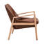 Fauteuil de style Mid-Century moderne en cuir Pu, soutenu par une structure en bois massif pour fauteuil de salon, en cuir et avec un dossier très confortable-902319082