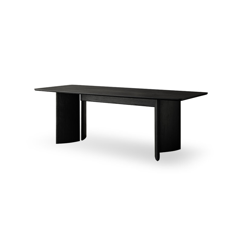 62.99" Black Rectangle Solid Wood Dining Tables, H 29,53 po x L 62,99 po x l 31,5 po