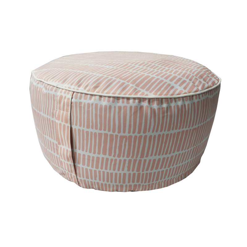 Repose-pieds d'extérieur avec coussin, Pêche