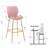 Hulda Ergonomic Bar Stools with Padded Seats and Stylish Gold Legs-610114518-591632539