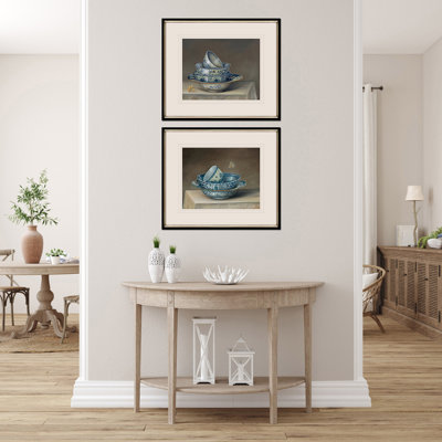 «Traditional Bowl S / 2» par Roberts - ensemble de 2 peintures simples encadrées