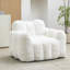 Fauteuil à billes en fausse fourrure blanc