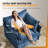 2pcs Chenille Upholstered Skirted Arm Chair Accent Chair With Thin Arms For Living Room-122587322