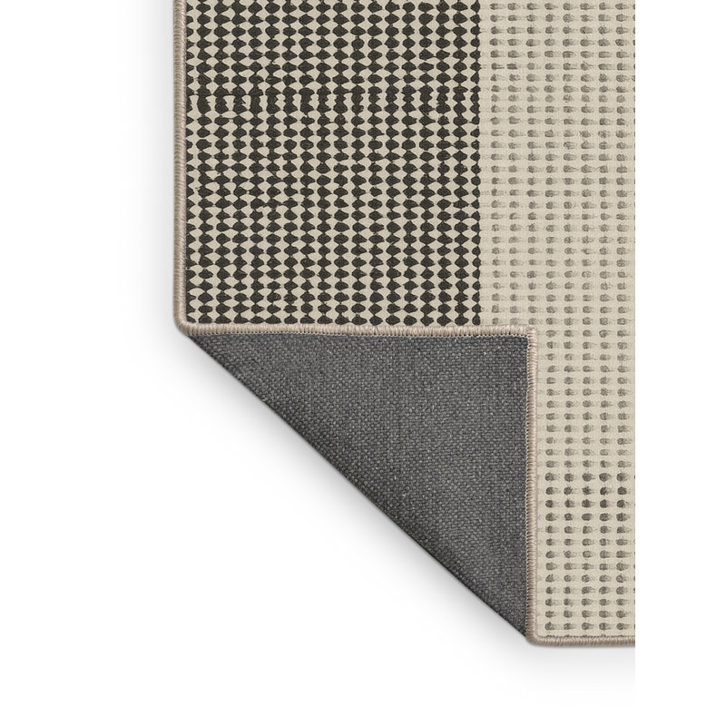 Tapis beige moelleux et moelleux à motif géométrique minimaliste Eilerman, Carré 7 pi
