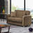 PrimeNest Gravita Collection Upholstered Convertible Loveseat with Storage-1162038905