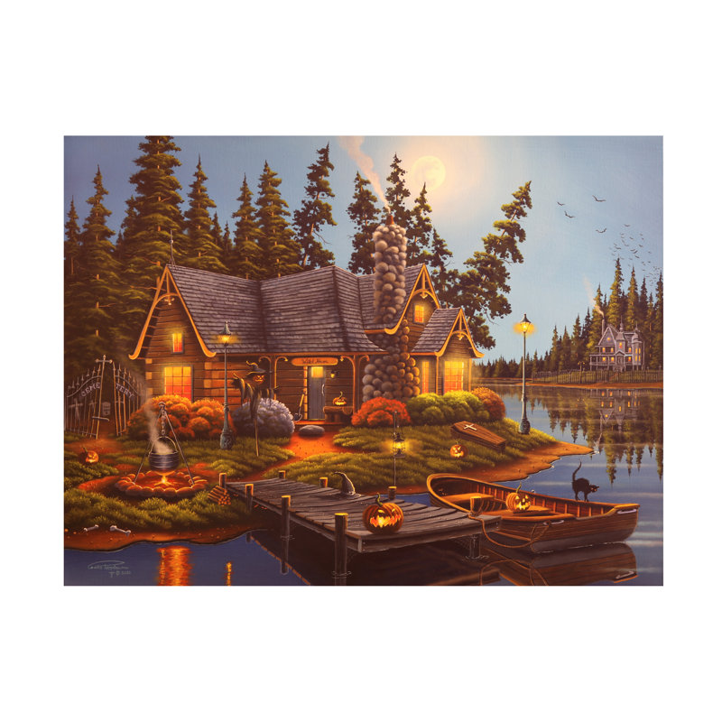 «Witch Haven On Canvas» par Geno Pe People, H 18 po x l 24 po x P 2 po