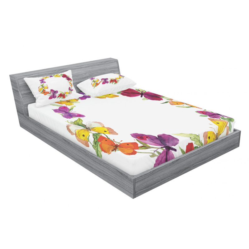Microfiber Sheet Set, Queen Sheet Set with Fitted Sheet
