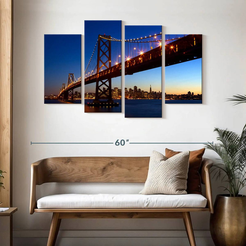 Lilie San Francisco-Oakland Bay Bridge, H 32 po x l 52 po