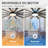 72 Inch Ceiling Fan With Light And Remote ,Indoor/Outdoor Large Fan With Remote , 10-Blade Fan For Patios