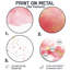 «Soft Blush Radiance» - art mural rond abstrait en métal-1050258617