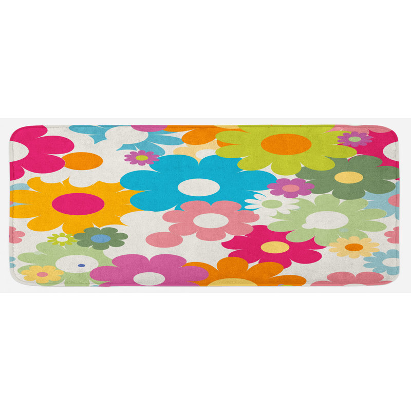 Tapis de cuisine arc-en-ciel multicolore multicolore