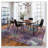 Washable 8'X10' Non-Slip Area Rug - Modern Abstract Soft Print Rug For Living Room Entryway Bedroom Nursery, Purple Orange Blue Green Rust Red-1268745868