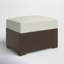 Repose-pieds en osier avec coussin Mcclaskey-285019656