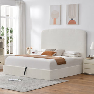 Lit plateforme tapissier avec rangement Luxlury